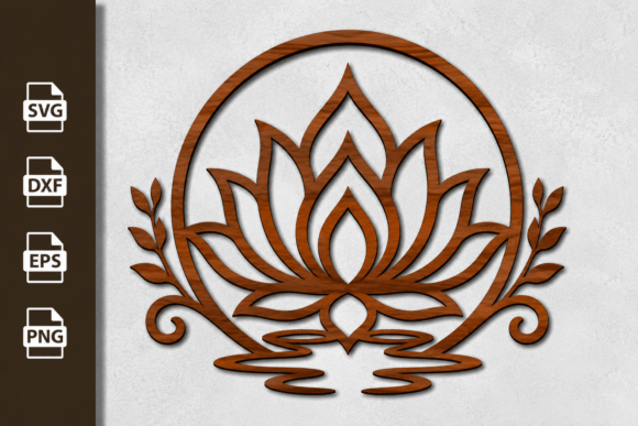 Download Lotus Flower Wooden Wall Art, Laser Cut - Art Collection