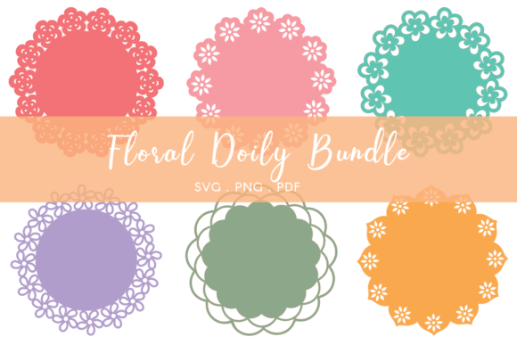 Download Floral Doily SVG and Clipart Bundle - Art Collection