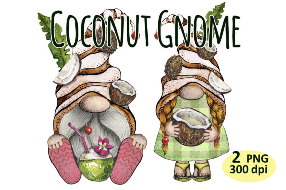 Download Coconut Gnome Tropical Beach Clipart Png - Tropical Collection
