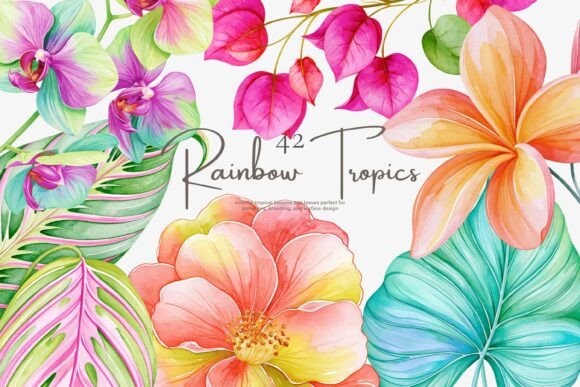 Download Tropical Flower Clipart Set - Premium Resources