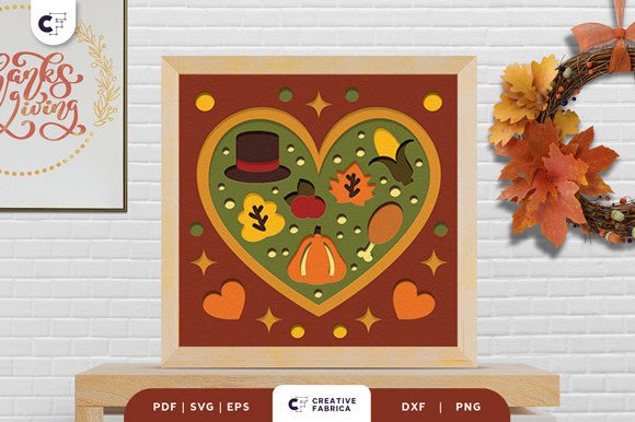 Download Heart Shaped Thanksgiving Paper Cut - Art Collection