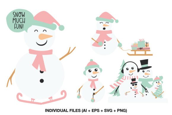 Download Christmas Snowman Clipart for Cardmaking - Art Collection