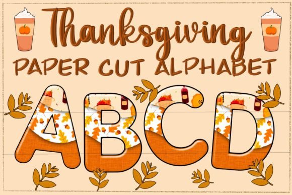 Download Thanksgiving Paper Cut Alphabet - Part 1 - Art Collection