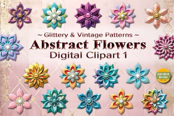 Download Abstract Flowers Digital Clipart 1 - Art Collection