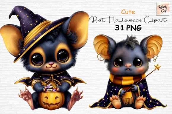 Download Cute Bat Halloween Clipart PNG - Art Collection