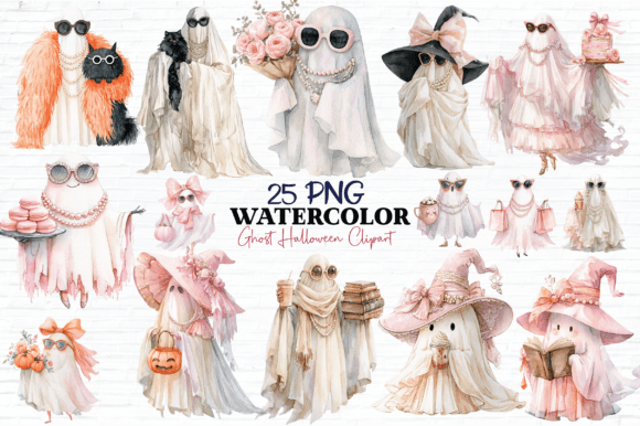 Download Watercolor Ghost Halloween Clipart - Art Collection
