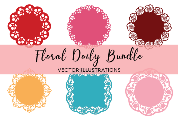 Download Floral Doily Bundle Clipart SVG - Art Collection