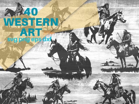 Download 40 Western Indians Art Vector Designs - Art Collection