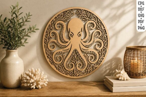 Download Octopus Wooden Wall Art SVG - Art Collection