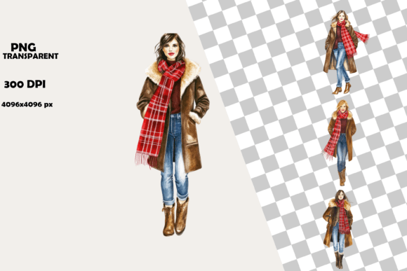 Download Stylish Winter Women Fashion Clipart - Art Collection