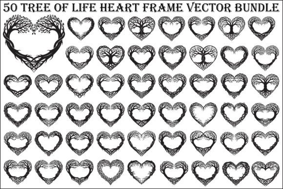 Download Tree of Life Heart Frame SVG Bundle - Art Collection