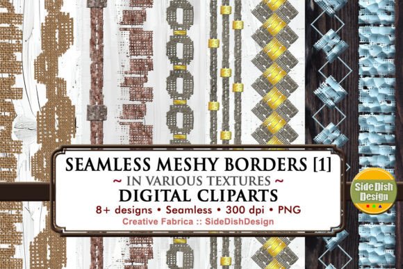 Download Seamless Meshy Borders Digital Cliparts - Art Collection