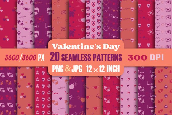 Download Seamless Patterns-jpeg  Valentine's Day - Jpeg Collection