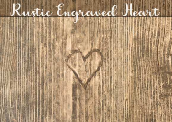 Download Rustic Engraved Heart Brown Wood Texture - Art Collection