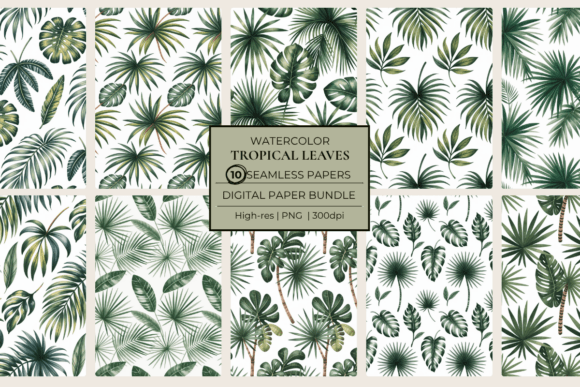 Download Tropical Leaves Seamless Papers - Tropical Collection