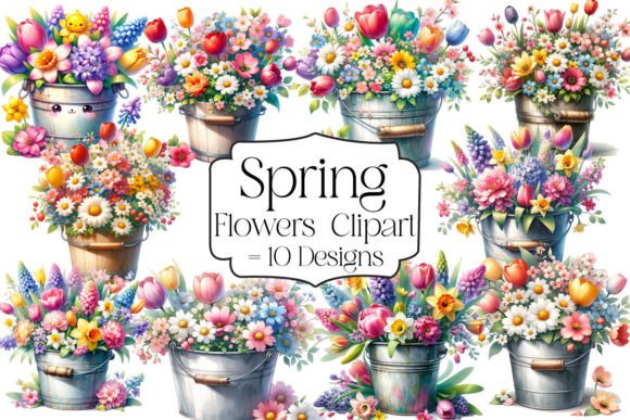 Download Spring Flowers Sublimation Clipart - Art Collection