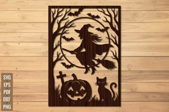 Download Halloween Witch Wooden Wall Art SVG - Art Collection