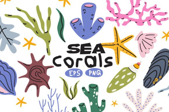 Download Exotic Sea Corals Vector Clipart - Art Collection
