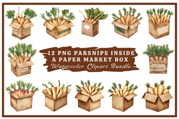 Download Parsnips Watercolor Clipart Bundle #25 - Art Collection