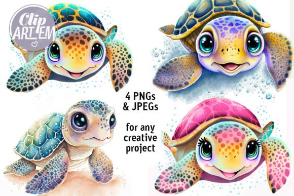 Download Baby Turtles Wall Art Images Bundle JPEG - Art Collection
