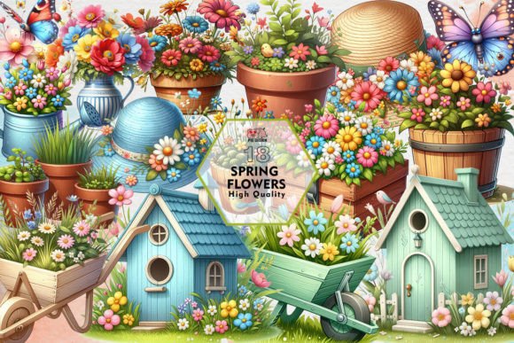 Download Spring Flowers Sublimation Clipart PNG - Art Collection