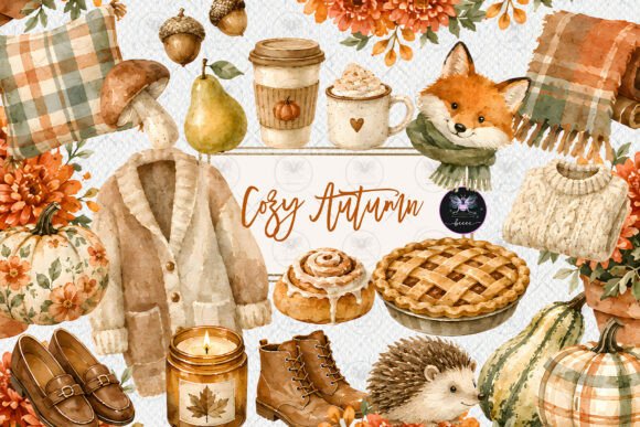 Download Cozy Autumn Cottagecore Clipart - Art Collection