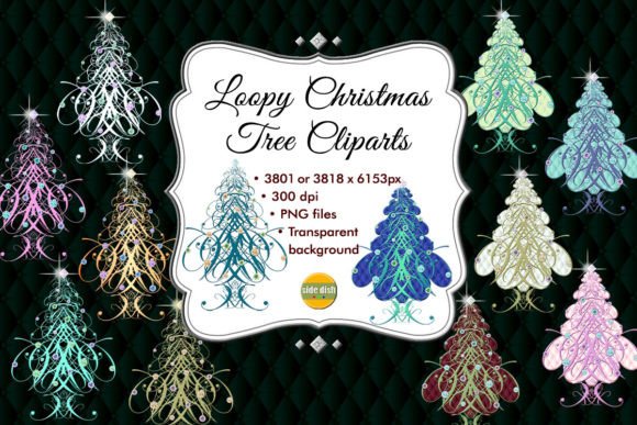 Download Loopy Christmas Trees Clipart - Art Collection