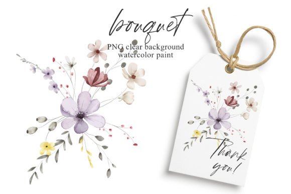 Download Watercolor Wild Flowers Clipart Bouquet. - Art Collection