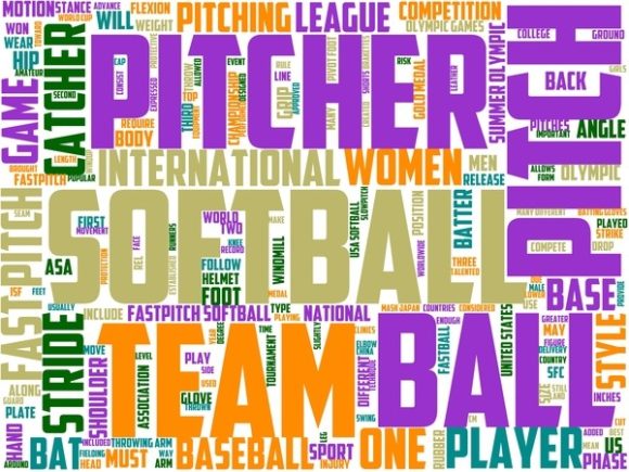 Download Fast Pitch Softball Wordart Wallpaper - Art Collection