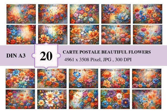 Download Carte Postale Beautiful Flowers - Art Collection