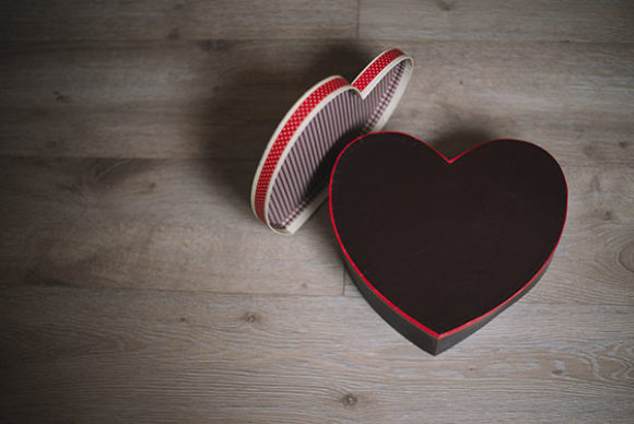 Download Vintage Heart Box on a Wooden Surface - Art Collection