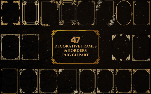 Download 47 Decorative Frames &amp; Borders Clipart - Art Collection