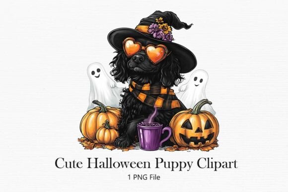 Download Cute Halloween Puppy Clipart PNG - Art Collection