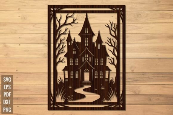 Download Haunted Mansion Wooden Wall Art SVG - Art Collection