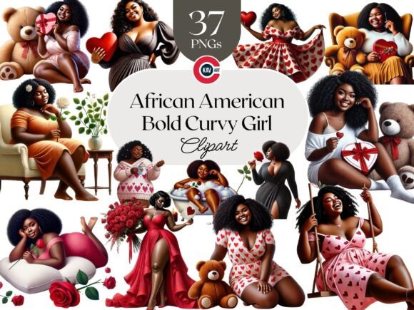 Download African American Curvy Girl Clipart - Art Collection
