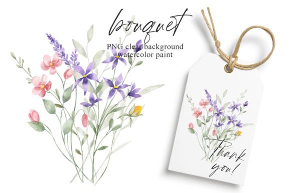 Download Watercolor Wild Flowers Clipart Bouquet. - Art Collection