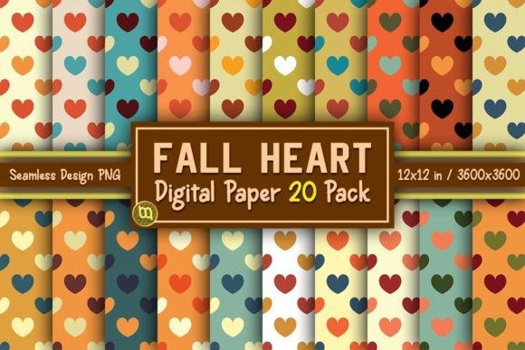 Download Fall Heart Thanksgiving Paper 20 Pack - Art Collection