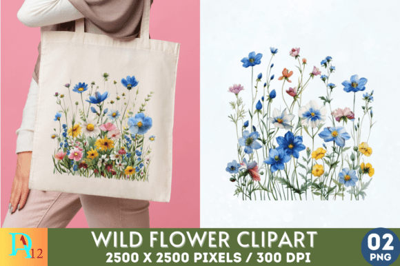 Download Wild Flowers Sublimation Clipart - Art Collection