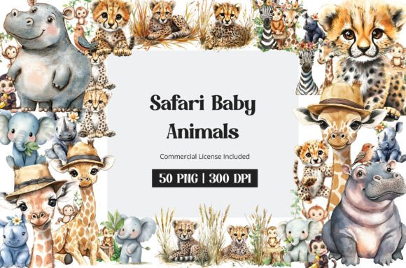 Download Safari Baby Animals Clipart - Art Collection