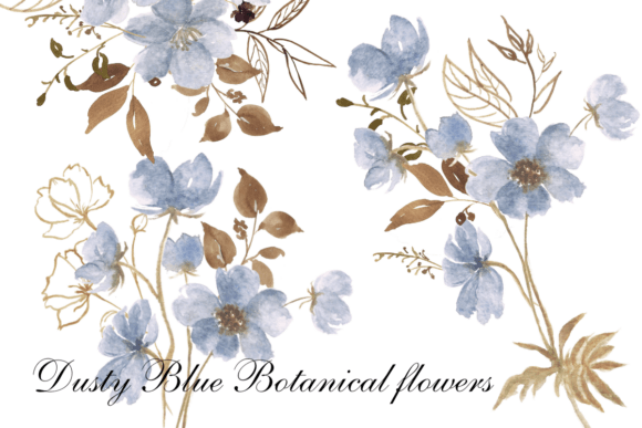 Download Dusty Blue Boho Botanical Border Clipart - Art Collection