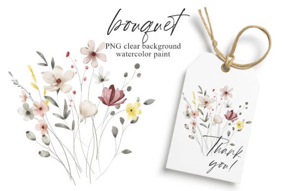 Download Watercolor Wild Flowers Clipart Bouquet. - Art Collection