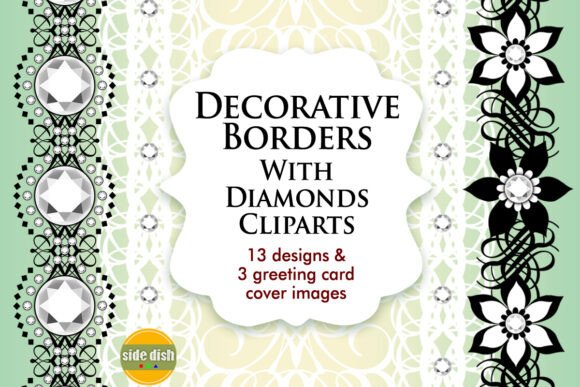 Download Decorative Borders with Diamonds Clipart - Art Collection