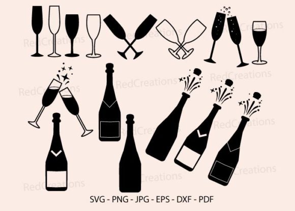 Download Champagne Bottle Svg, Toast Glass, Party - Party Collection
