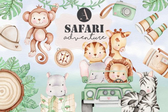 Download Safari Adventure Animals Clipart - Art Collection