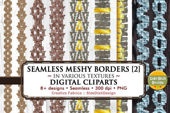 Download Seamless Meshy Borders Digital Cliparts - Art Collection