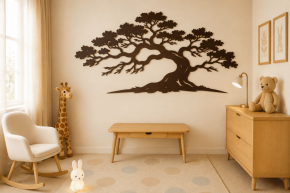 Download Tree Wooden Wall Art SVG Laser Cut File - Art Collection