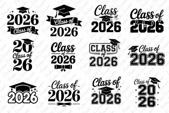 Download Class of 2026 Graduation Clipart Bundles - Art Collection