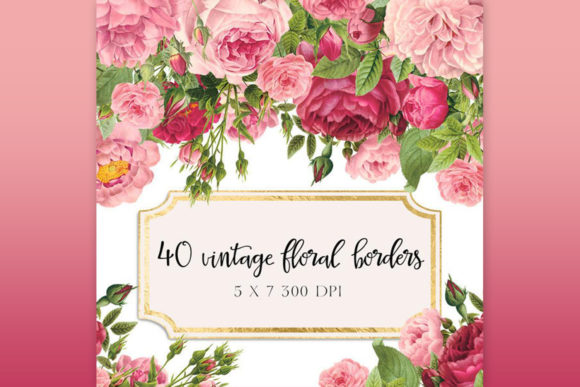 Download Vintage Floral Borders Clipart - Art Collection